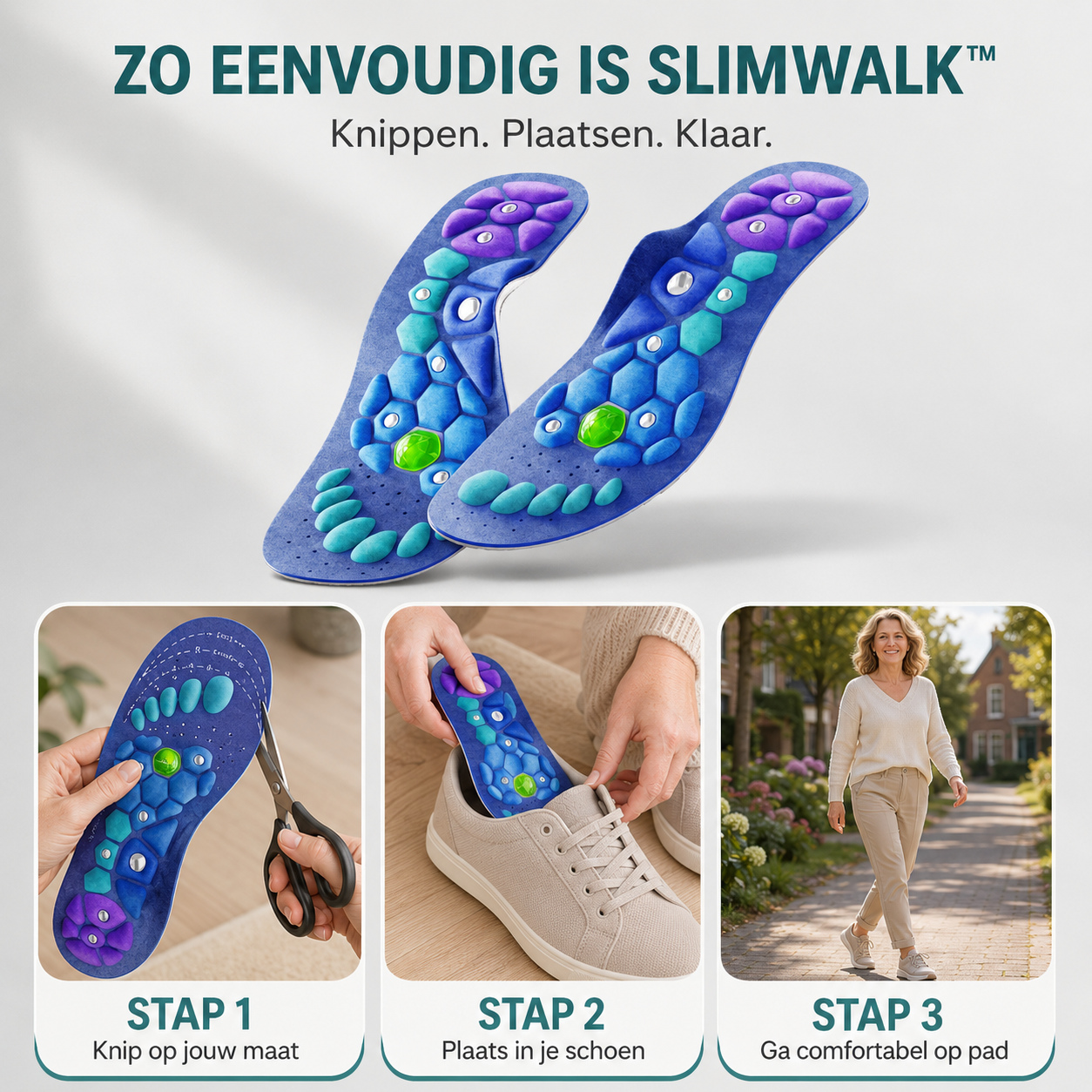 SlimWalk™ Magnetische Inlegzolen | Elke Stap Richting een Slanker Figuur