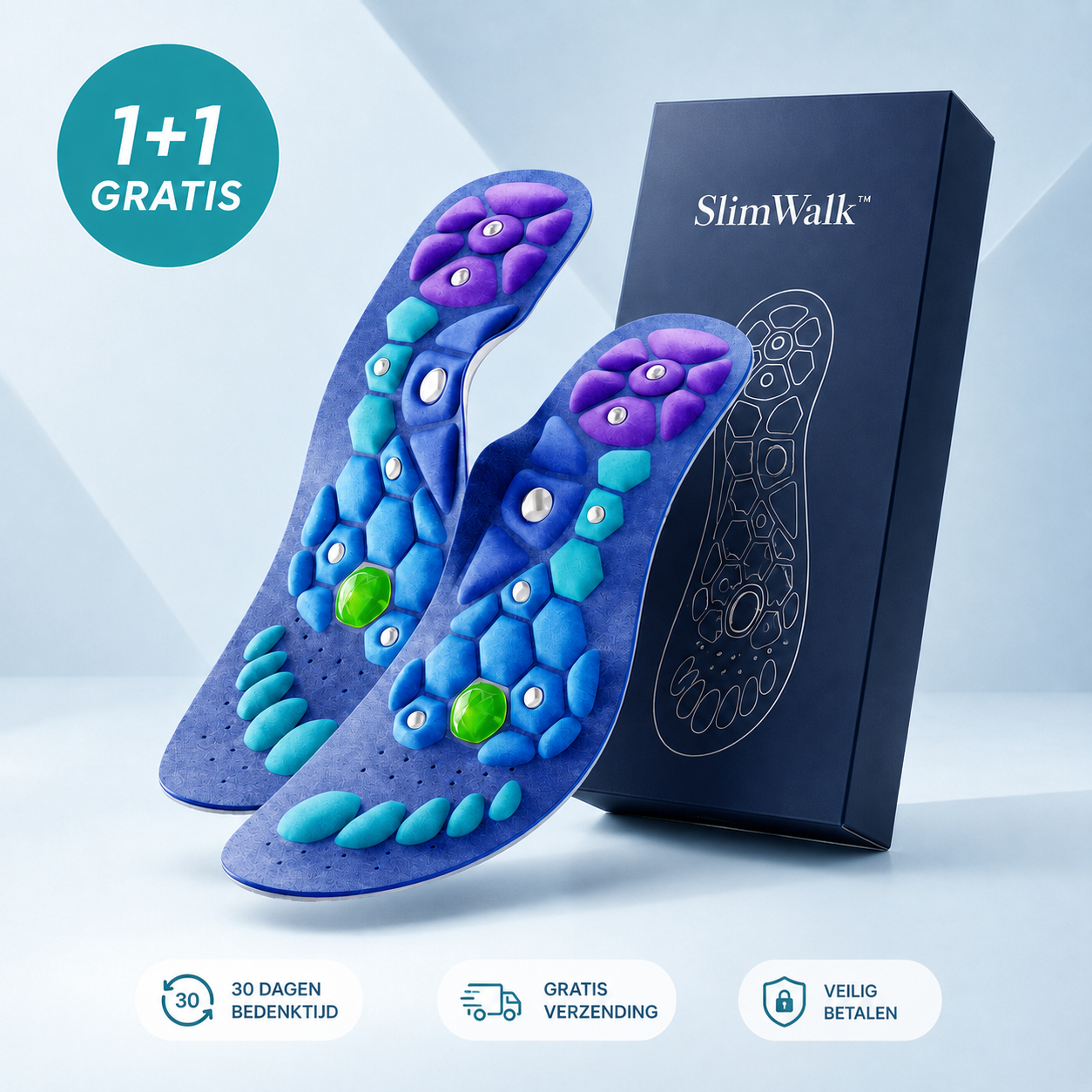 SlimWalk™ Magnetische Inlegzolen | Elke Stap Richting een Slanker Figuur